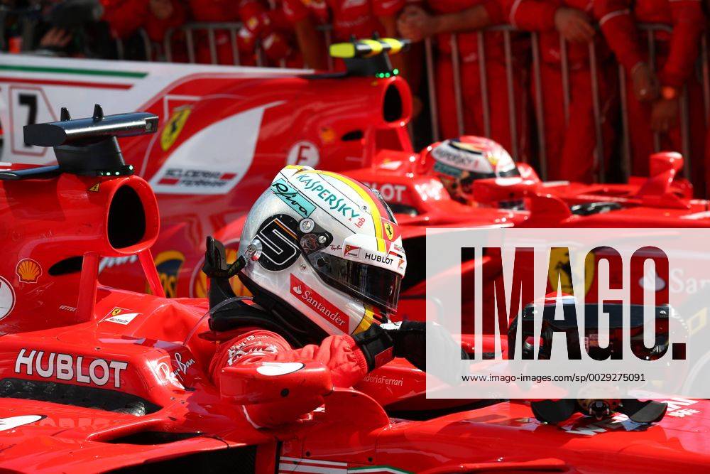 Hungarian Grand Prix, Hungaroring 27 - 30 July 2017 30.07.2017 - Race, Sebastian Vettel (GER) Scuderia Ferrari SF70H race winner and 2nd place Kimi Raikkonen (FIN) Scuderia Ferrari SF70H