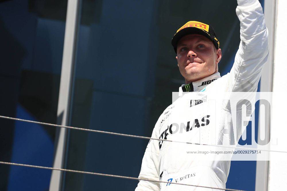 July 30th 2017, Hungaroring, Mogyor& xf3;d, Hungary; Formula One Grand Prix of Hungary, Race Day; Valtteri Bottas - Mercedes AMG Petronas F1 W08 EQ Energy+ takes 3rd on podium xOctanex ActionPlus11908049