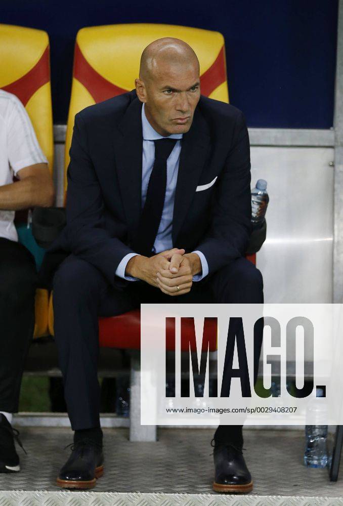 Final de la Supercopa de Europa entre el Real Madrid y el Manchester United ManU En la imagen, Zidane. 2017 UEFA Super Cup final match between Real Madrid and Manchester United. In this picture, Zidane. xÃngelxRiverox