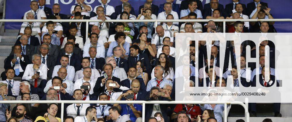 Final de la Supercopa de Europa entre el Real Madrid y el Manchester United ManU En la imagen, Raul Gonzalez Blanco y Emilio Butrageno. 2017 UEFA Super Cup final match between Real Madrid and Manchester United. In this picture, Raul Gonzalez Blanco and Emilio Butrageno. RIVEROx
