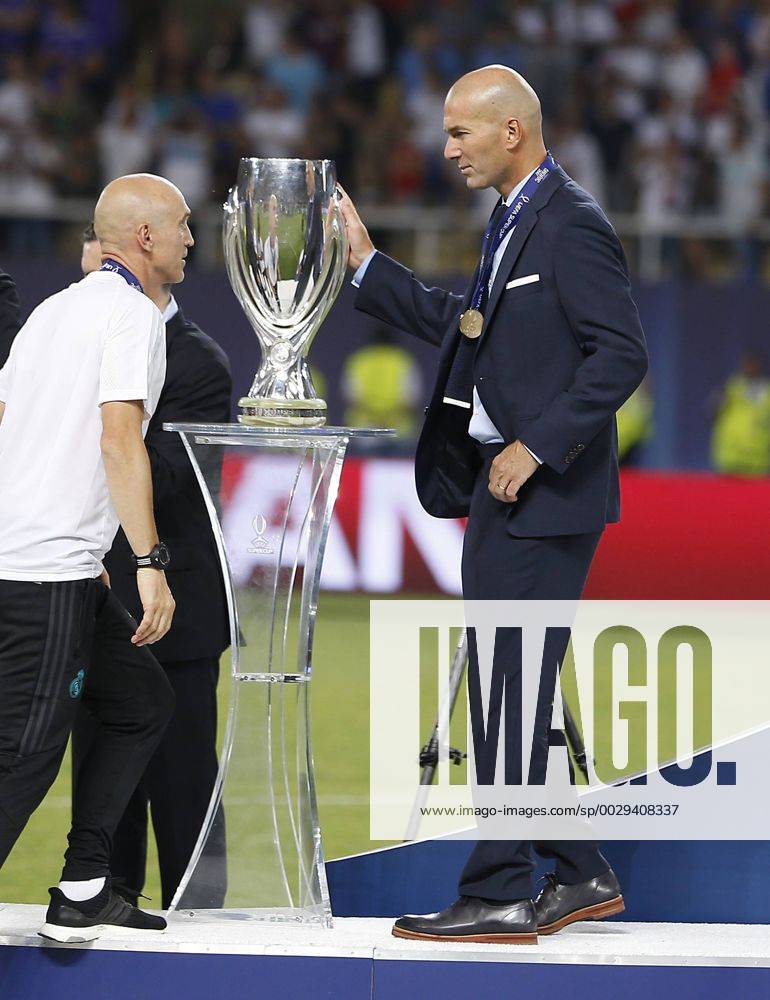 Final de la Supercopa de Europa entre el Real Madrid y el Manchester United ManU En la imagen, Zidane. 2017 UEFA Super Cup final match between Real Madrid and Manchester United. In this picture, Zidane. xÃngelxRiverox