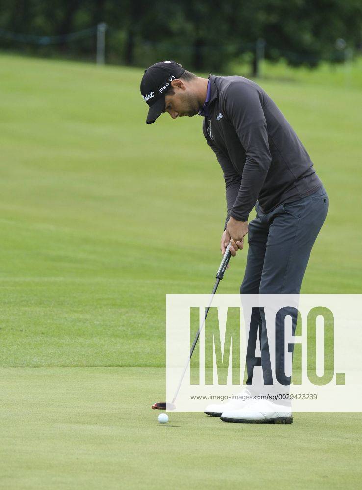 August 10th 2017, Galgorm Castle Golf Club, Galgorm, Northern Ireland; Northern Ireland Open, 1st Round; Moritz Lampert (GER) putts out on the 18th hole Cookex ActionPlus11914055