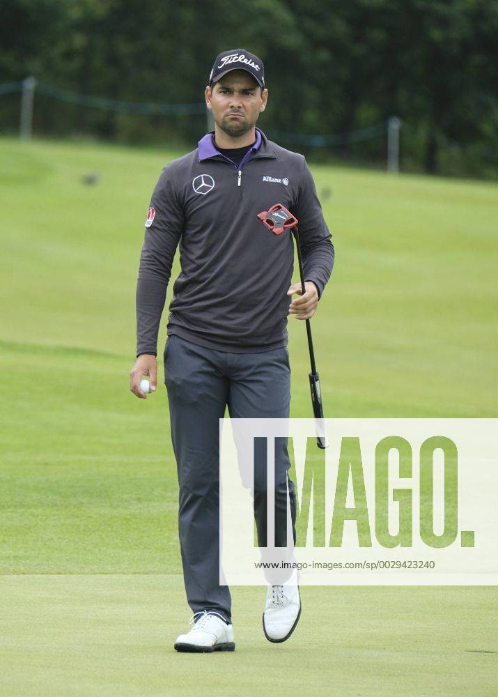 August 10th 2017, Galgorm Castle Golf Club, Galgorm, Northern Ireland; Northern Ireland Open, 1st Round; Moritz Lampert (GER) picks up his ball on the 18th green Cookex ActionPlus11914056