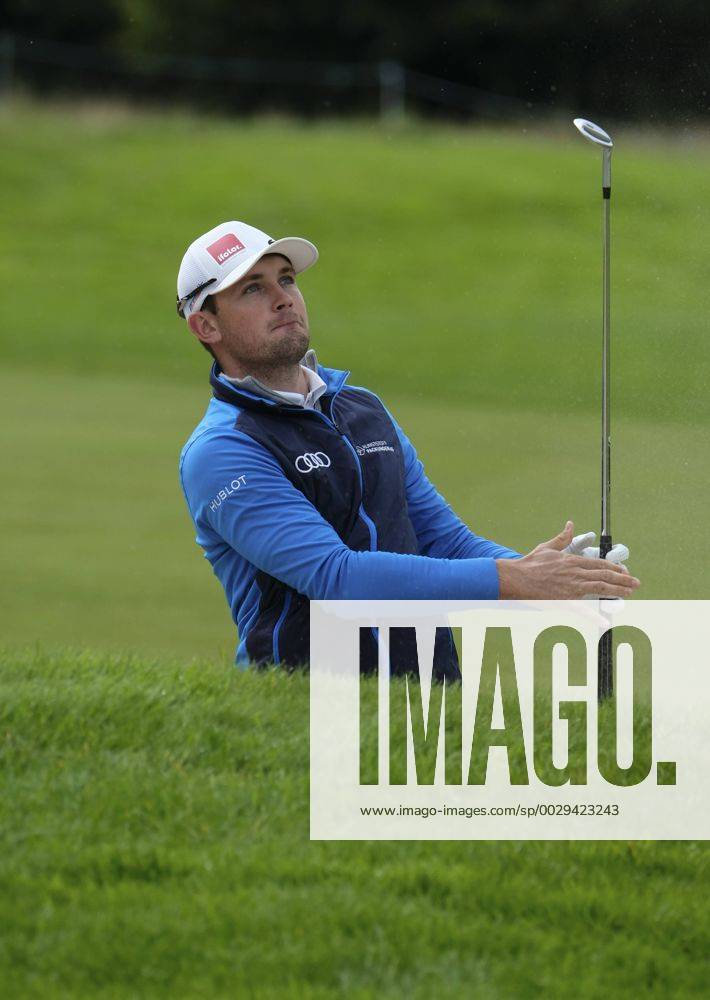 August 10th 2017, Galgorm Castle Golf Club, Galgorm, Northern Ireland; Northern Ireland Open, 1st Round; Joel Girrbach (SUI) watches his shot from the bunker on the 18th Cookex ActionPlus11914060