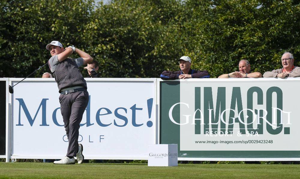 August 10th 2017, Galgorm Castle Golf Club, Galgorm, Northern Ireland; Northern Ireland Open, 1st Round; Jamie Rutherford (ENG) hits his tee shot on the 1st Cookex ActionPlus11914065