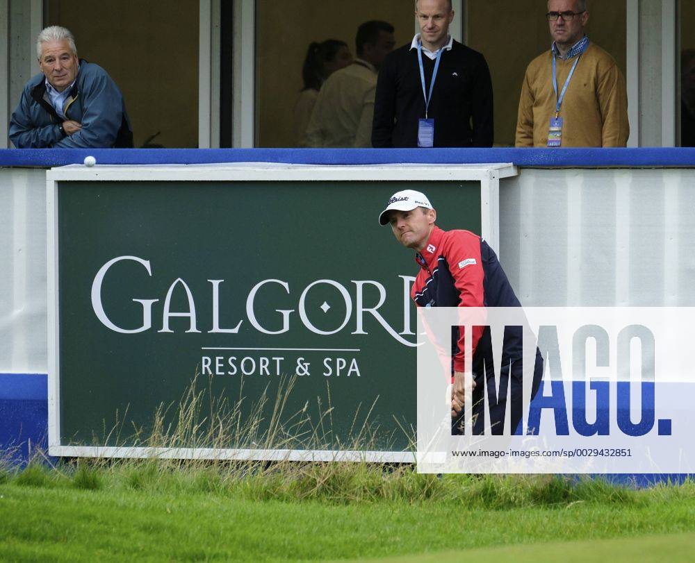 August 11th 2017, Galgorm Castle Golf Club, Galgorm, Northern Ireland; Northern Ireland Open, 2nd Round; Michael Hoey (NIR) plays from the rough on his approach to the 18th Cookex ActionPlus11914503