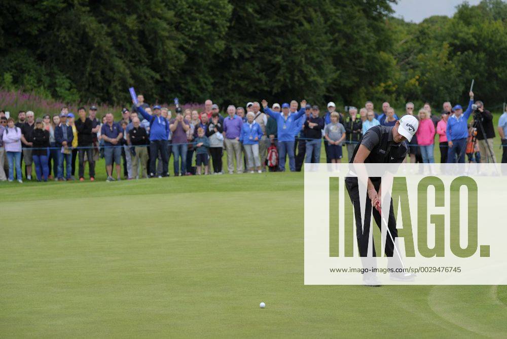August 13th 2017, Galgorm Castle Golf Club, Galgorm, Northern Ireland; Northern Ireland Open, 4th Round, The Sunday Shootout; Robin Sciot-Siegrist putts out during the final round on Shootout Sunday Cookex ActionPlus11916352