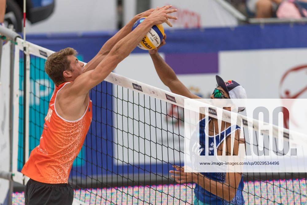 2017 CEV Beach volleyball Beachvolleyball European Championship EM Europameisterschaft Final Jurmala am 19.08.2017 Daniele LUPO (ITA); 2017 CEV Beach Volleyball European Championship Final Jurmala am 19.08.2017, Jurmala (Lettland).