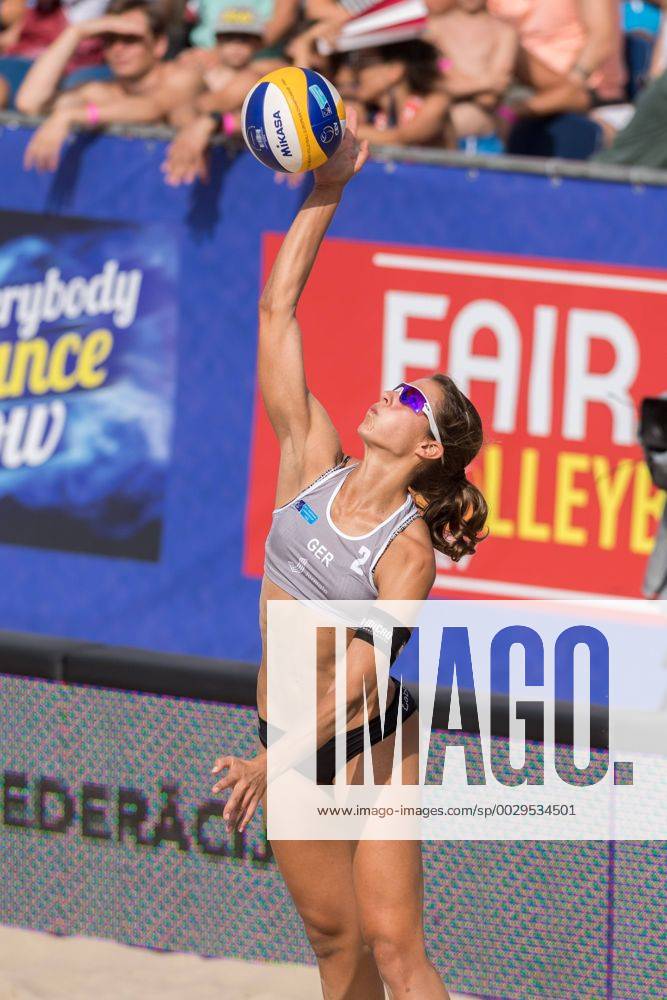 2017 CEV Beach volleyball Beachvolleyball European Championship EM Europameisterschaft Final Jurmala am 19.08.2017 Chantal LABOUREUR (GER); 2017 CEV Beach Volleyball European Championship Final Jurmala am 19.08.2017, Jurmala (Lettland).