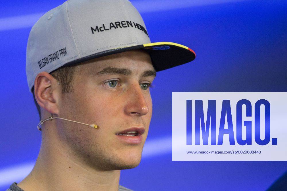 Spa, Belgium - 02 VANDOORNE Stoffel from Belgium of McLaren Honda in the FIA official press conference PK Pressekonferenz during the Formula One Belgian Grand Prix at Circuit de Spa-Francorchamps on August 24, 2017 in Spa, Belgium. F1 Grand Prix of Belgium - Previews - ZUMAn230 20170824_zaa_n230_197