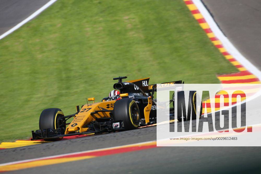 Free Practice 1, Nico Hulkenberg (GER) Renault F1 Team RS17 Belgian Grand Prix, Spa-Francorchamps 24 - 27 August 2017 25.08.2017 - Free Practice 1, Nico Hulkenberg (GER) Renault Sport F1 Team RS17