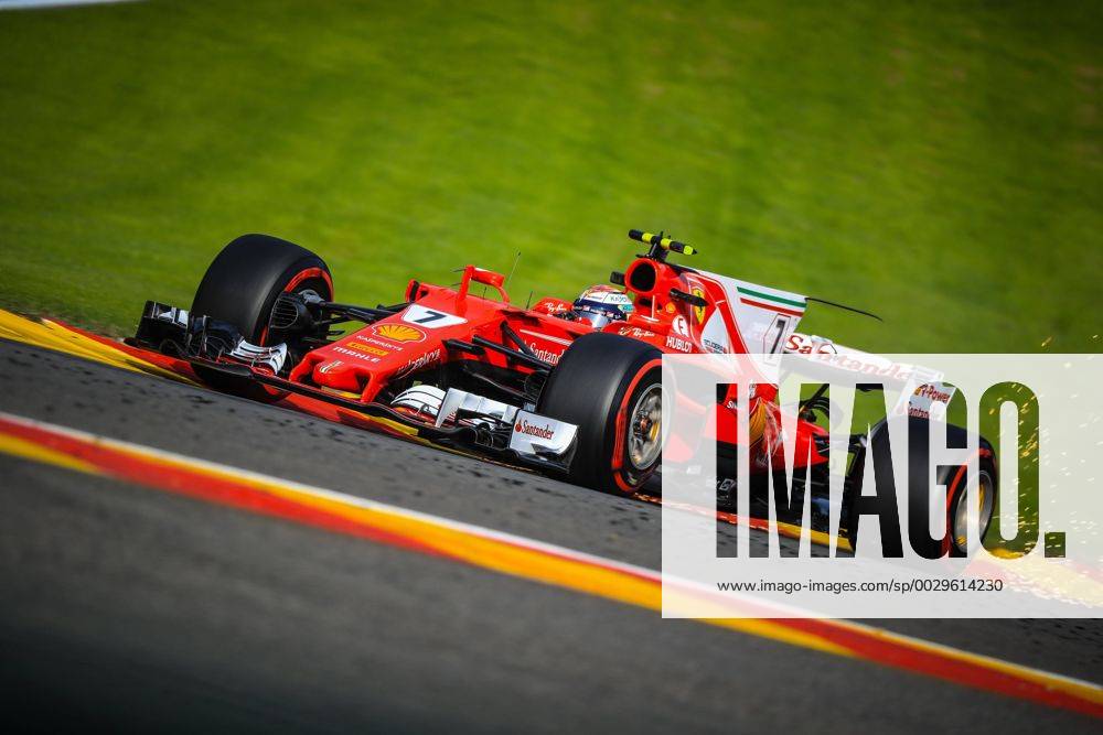 Spa 25 08 2017 Formule 1 GP F1 Belgique Vendredi Essais 1 Raikkonen N∞7 Ferrari FORMULE 1 : Grand Prix de Belgique - Essais - Spa-Francorchamps - 24-25 08 2017 PHOTONEWS PANORAMIC