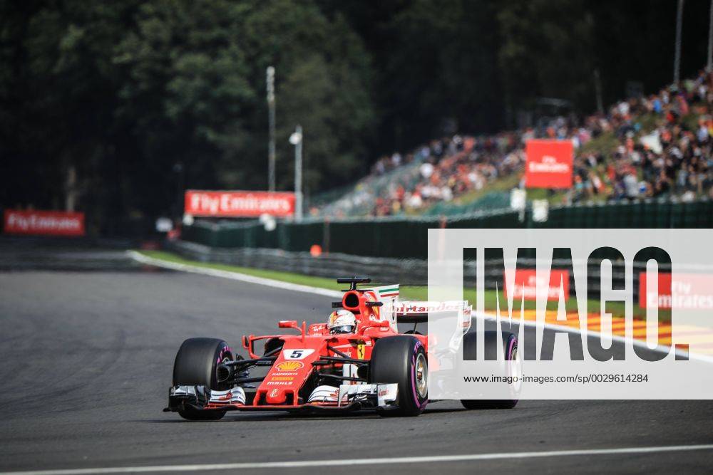 Spa 25 08 2017 Formule 1 GP F1 Belgique Vendredi Essais 1 Vettel Nâˆž5 Ferrari FORMULE 1 : Grand Prix de Belgique - Essais - Spa-Francorchamps - 24-25 08 2017 PHOTONEWS PANORAMIC