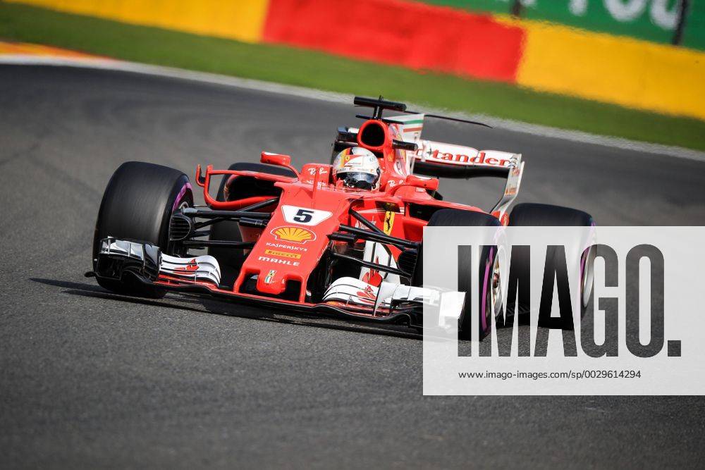 Spa 25 08 2017 Formule 1 GP F1 Belgique Vendredi Essais 1 Vettel N∞5 Ferrari FORMULE 1 : Grand Prix de Belgique - Essais - Spa-Francorchamps - 24-25 08 2017 PHOTONEWS PANORAMIC