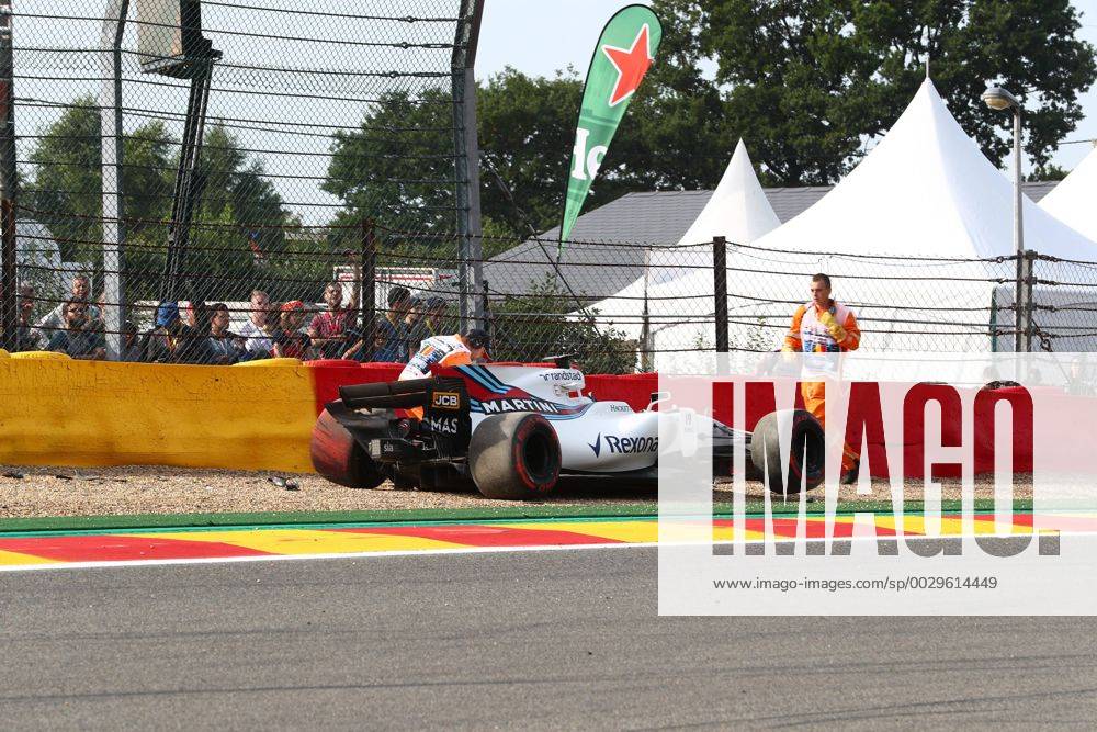 Der beschaedigte Williams von Felipe Massa (Williams Martini Racing), Grosser Preis von Belgien 2017, Rennen, Motorsport, Formel 1, 25.08.2017, Spa Franchorchamps