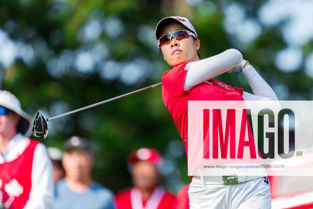 OTTAWA, ON - AUGUST 25: Haeji Kang (KOR) tees off on the 1st hole during the second round of the Canadian Pacific Women s Open on August 25, 2017 at The Ottawa Hunt and Golf Club, in Ottawa, ON, Canada. (Photo by Richard A. Whittaker Icon Sportswire) GOLF: AUG 25 LPGA Golf Damen - Canadian Pacific Women s Open - Second Round Icon2017082501