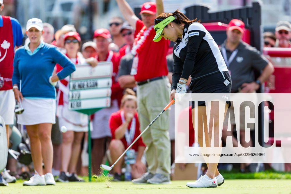 OTTAWA, ON - AUGUST 25: So Yeon Ryu (KOR) tees off on the 15th hole during the second round of the Canadian Pacific Women s Open on August 25, 2017 at The Ottawa Hunt and Golf Club, in Ottawa, ON, Canada. (Photo by Richard A. Whittaker Icon Sportswire) GOLF: AUG 25 LPGA Golf Damen - Canadian Pacific Women s Open - Second Round Icon2017082506