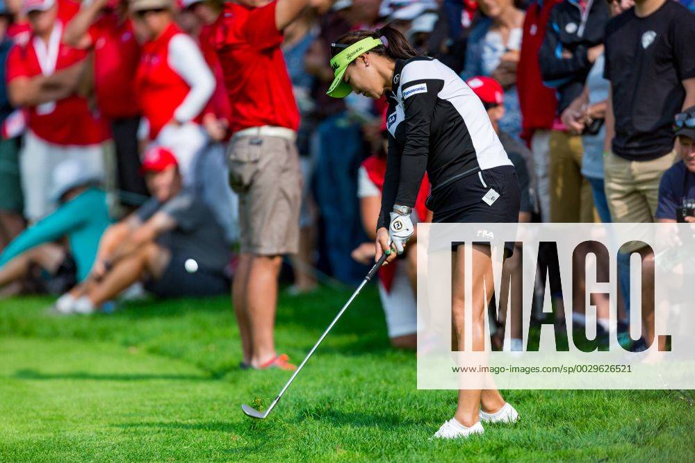 OTTAWA, ON - AUGUST 25: So Yeon Ryu (KOR) plays a shot out of the rough on the 18th hole during the second round of the Canadian Pacific Women s Open on August 25, 2017 at The Ottawa Hunt and Golf Club, in Ottawa, ON, Canada. (Photo by Richard A. Whittaker Icon Sportswire) GOLF: AUG 25 LPGA Golf Damen - Canadian Pacific Women s Open - Second Round Icon2017082512