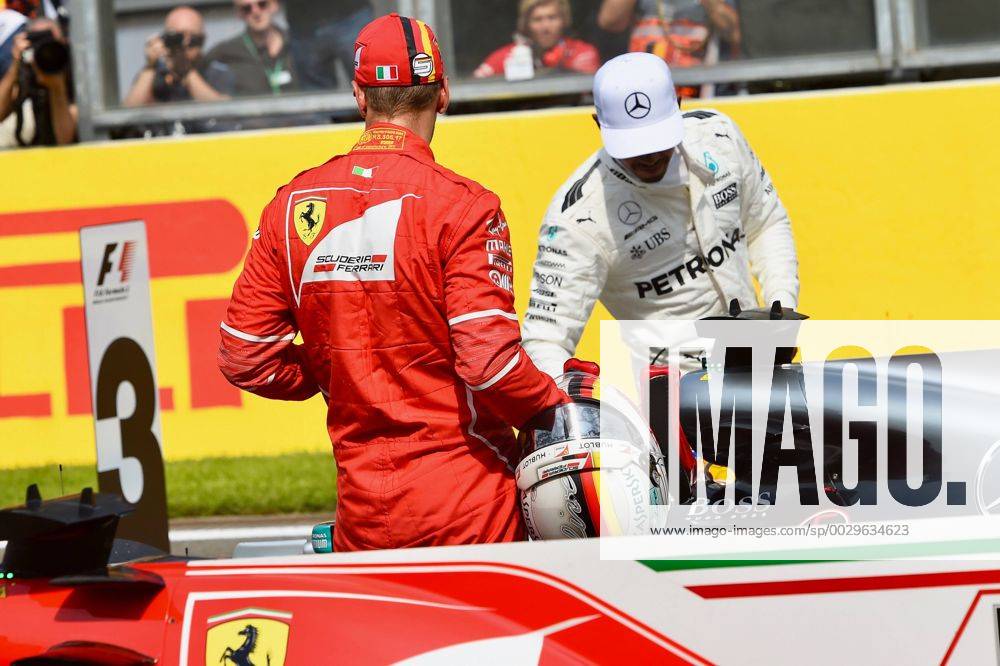 Sebastian Vettel (GER 5), Scuderia Ferrari, Lewis Hamilton (GB 44), Mercedes AMG Petronas Motorsport, Grosser Preis von Belgien 2017, Qualifying, Motorsport, Formel 1, 26.08.2017, Spa-Francorchamps