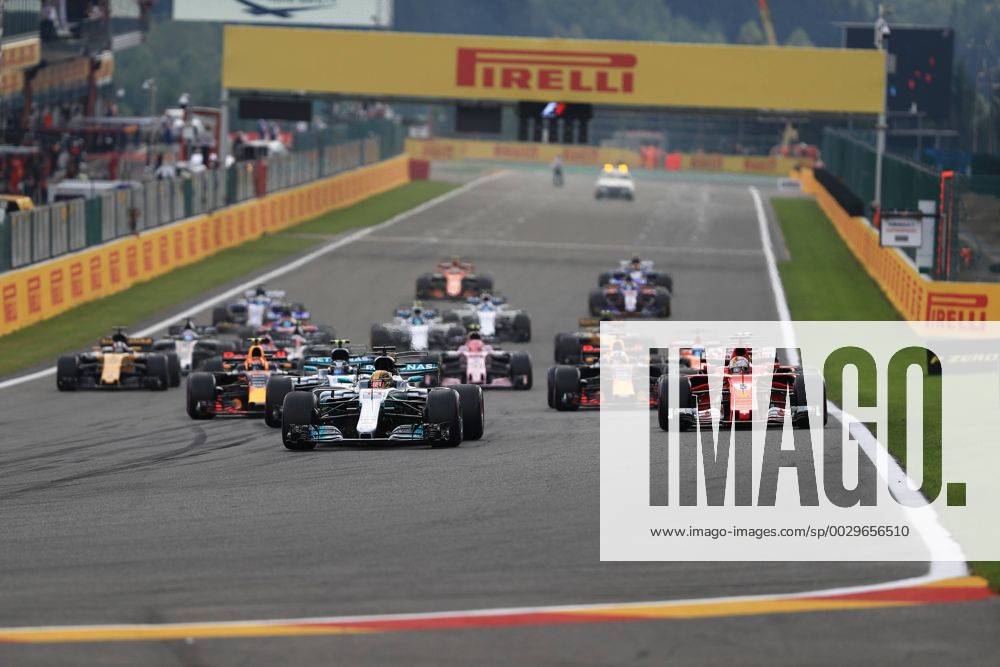 27th August 2017, Circuit de Spa-Francorchamps, Belgium; Belgium Grand Prix, Race Day; Lewis Hamilton - Mercedes AMG Petronas F1 W08 EQ Energy+ leads the race start at Spa xOctanex ActionPlus11922314
