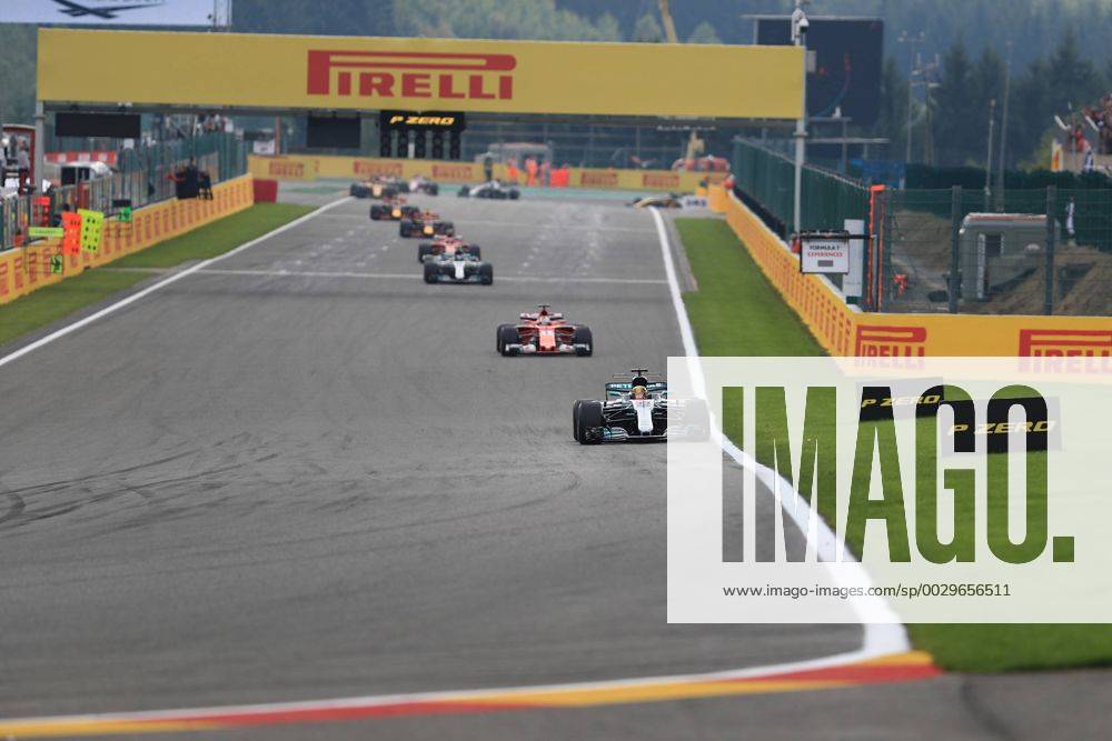 27th August 2017, Circuit de Spa-Francorchamps, Belgium; Belgium Grand Prix, Race Day; Lewis Hamilton - Mercedes AMG Petronas F1 W08 EQ Energy+ leads the race after the first lap xOctanex ActionPlus11922321