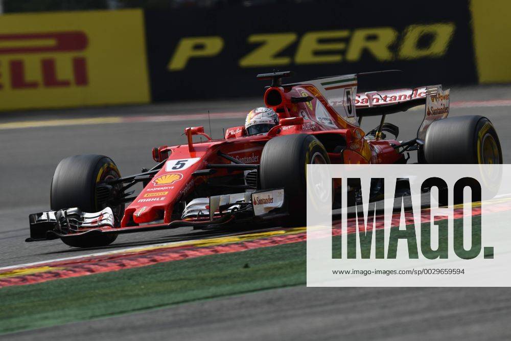 Ferrari s German driver Sebastian Vettel pictured during the Spa-Francorchamps Formula One Grand Prix of Belgium race, in Spa-Francorchamps, Sunday 27 August 2017. NICOLASxLAMBERT x05153329x