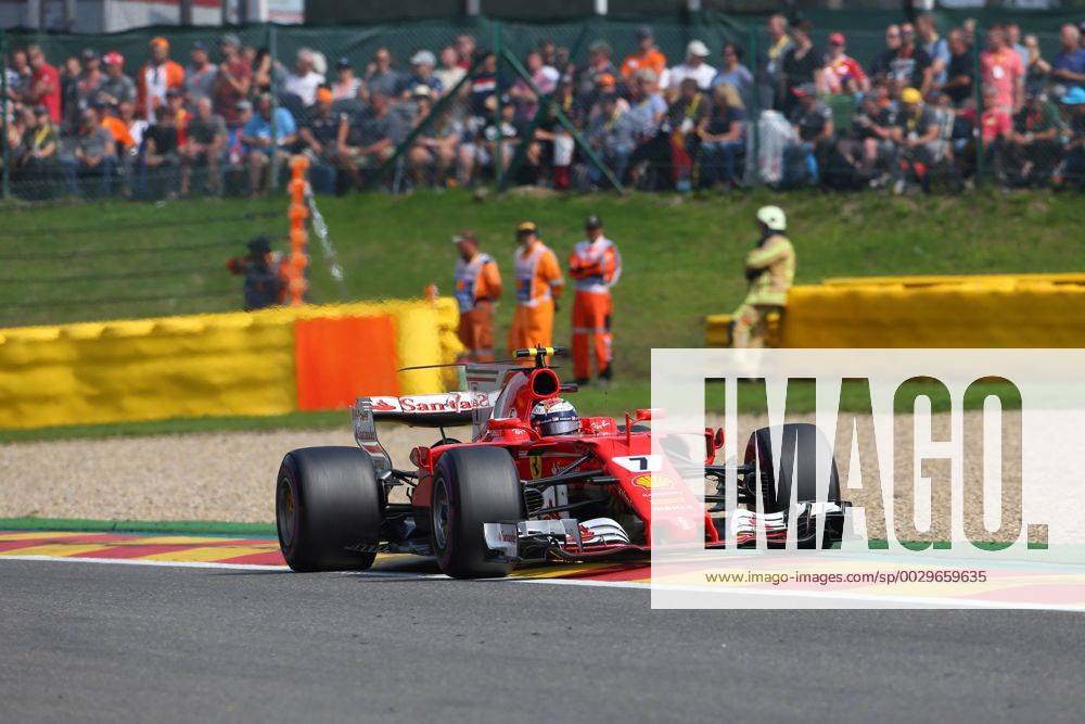 Race, Kimi Raikkonen (FIN) Scuderia Ferrari SF70H Belgian Grand Prix, Spa-Francorchamps 24 - 27 August 2017 27.08.2017 - Race, Kimi Raikkonen (FIN) Scuderia Ferrari SF70H