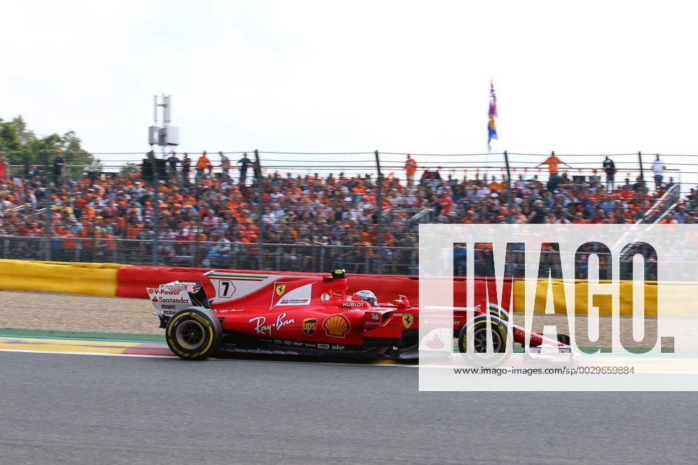 Race, Kimi Raikkonen (FIN) Scuderia Ferrari SF70H Belgian Grand Prix, Spa-Francorchamps 24 - 27 August 2017 27.08.2017 - Race, Kimi Raikkonen (FIN) Scuderia Ferrari SF70H