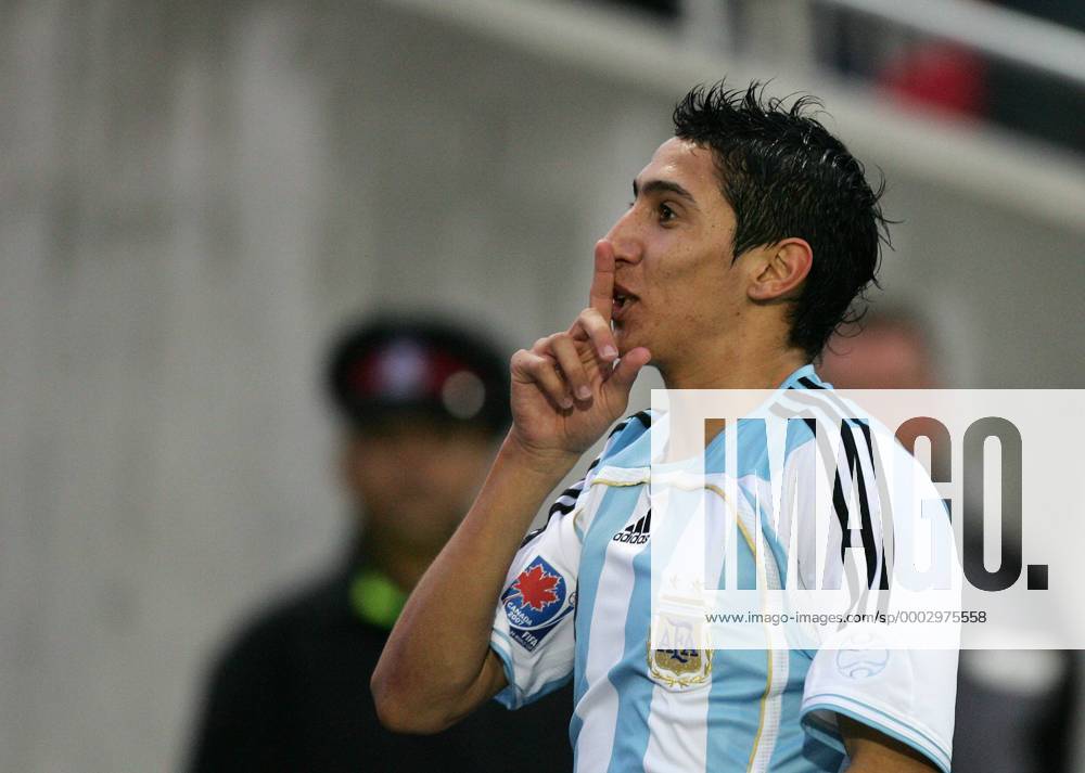Angel di Maria (Argentinien U20) - Torjubel Fußball WM Herren U 20 WM 2007, Junioren, Halbfinale, Länderspiel, Nationalteam, U20, Nationaltrikot Einzelbild Toronto Freude, Fußball WM Herren U 20 WM 2007, Junioren, Halbfinale, Länderspiel, Nationalteam, U20, Nationaltrikot Einzelbild Toronto Freude,