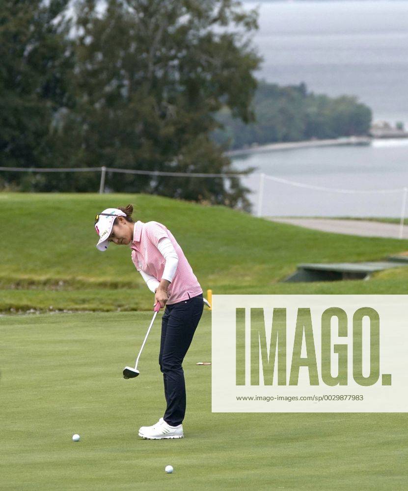 Golf: Miyazato hoping to close out career with coveted major title Ai Miyazato of Japan putts during a practice round for the Evian Championship at Evian Resort Golf Club in Evian-les-Bains, France, on Sept. 12, 2017. Miyazato, who won the tournament in 2009 and 2011 before it became a major in 2013, will retire at the end of the event starting Sept. 14.