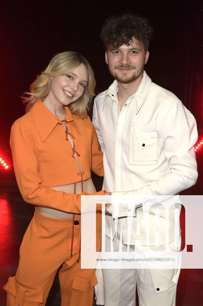 Tilman Pörzgen and Lina Larissa Strahl at the Kilian Kerner Fashion Show at Berlin Fashion Week Spring Summer 2024 at Verti Music Hall Berlin, 11 07 2023 Foto:xF.xFuturexImage