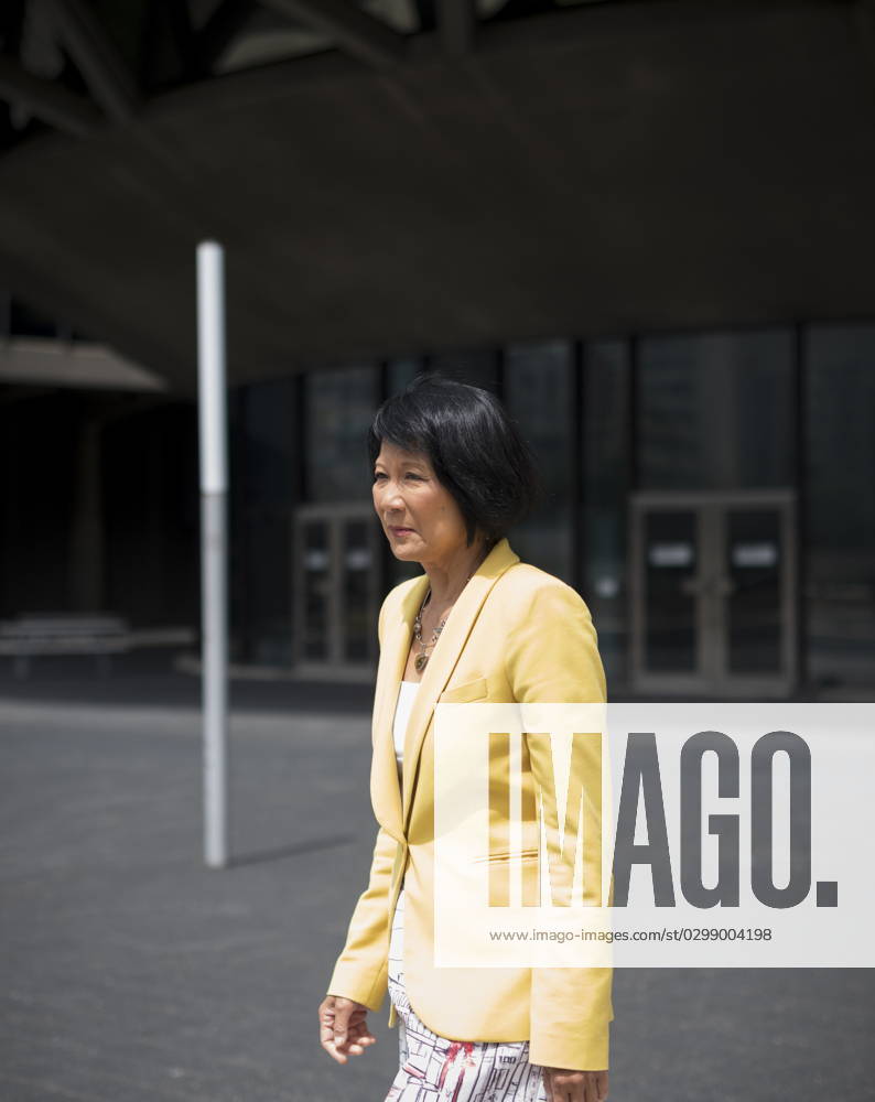 Newly elected Mayor Olivia Chow, makes her way towards a press conference outside Toronto City Hall, on Wednesday, July 12, 2023. Toronto CANADA - ZUMAc35_ 20230712_zaf_c35_086