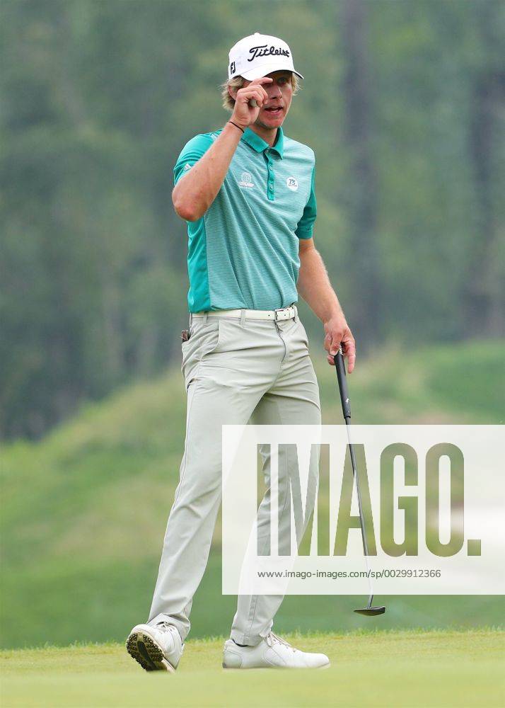 Maverick Antcliff of Australia in action during the second round of The Beijing Classic (Golf) as part of China Tour at Beijing Topwin Golf Country Club on September 15, 2017 in Beijing, China.
