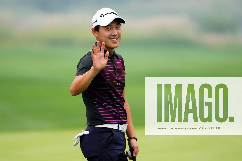 Seungyun Lee of South Korea in action during the second round of The Beijing Classic (Golf) as part of China Tour at Beijing Topwin Golf Country Club on September 15, 2017 in Beijing, China.