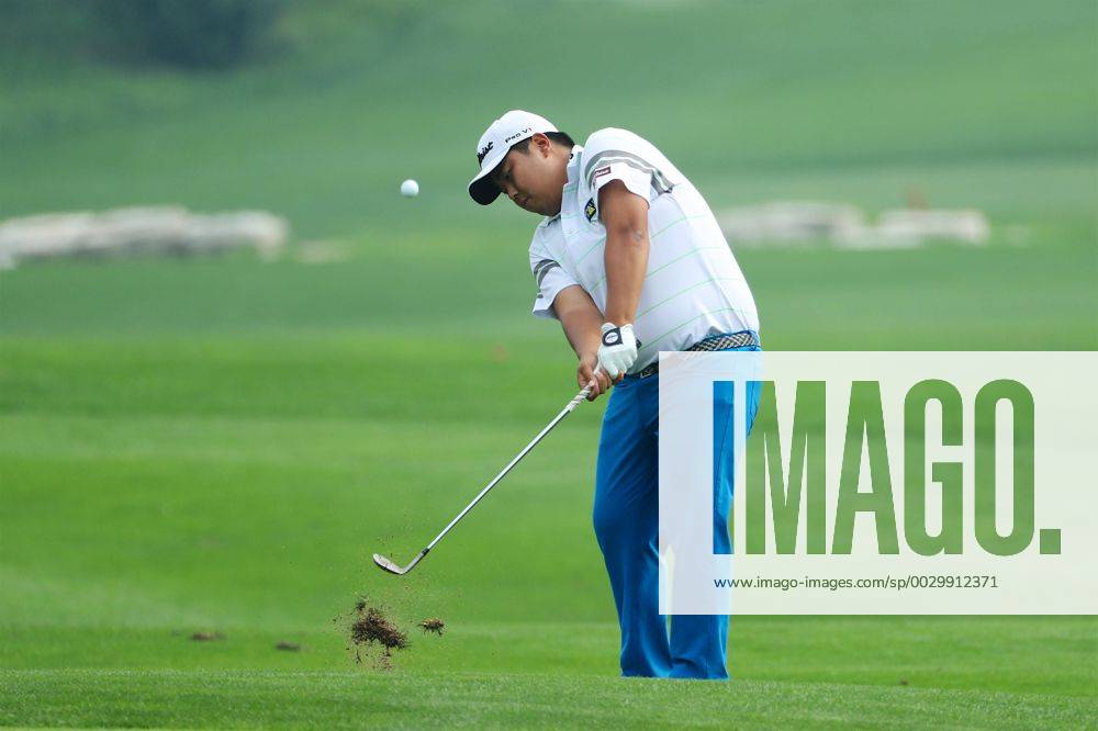 Taewoo Kim of South Korea in action during the first round of The Beijing Classic (Golf) as part of China Tour at Beijing Topwin Golf Country Club on September 14, 2017 in Beijing, China.