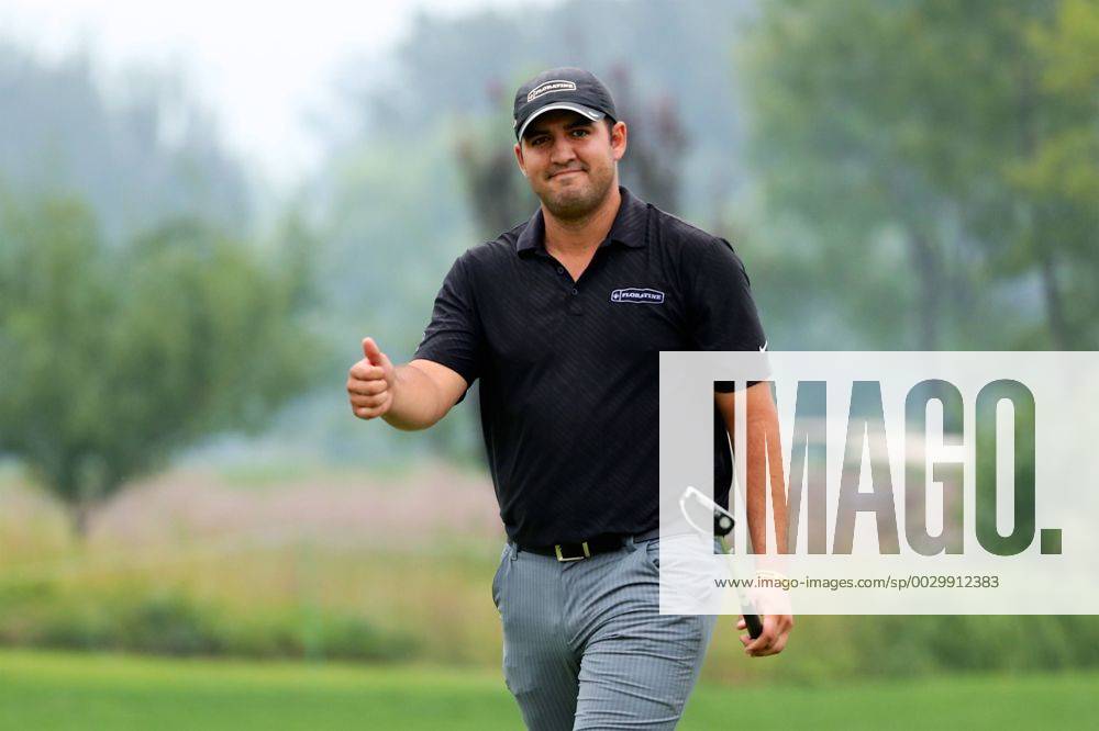 Joseph Gunerman of the United States in action during the second round of The Beijing Classic (Golf) as part of China Tour at Beijing Topwin Golf Country Club on September 15, 2017 in Beijing, China.