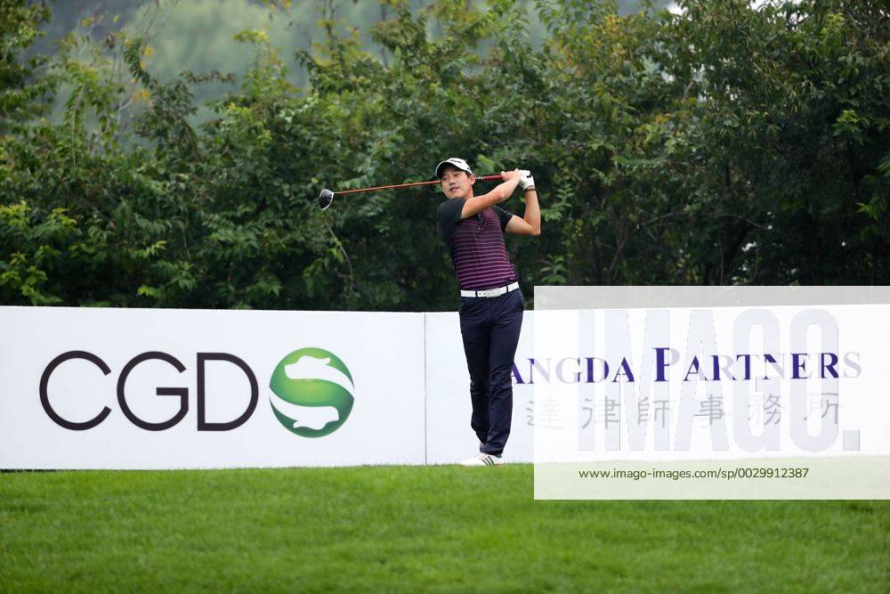Seungyun Lee of South Korea in action during the second round of The Beijing Classic (Golf) as part of China Tour at Beijing Topwin Golf Country Club on September 15, 2017 in Beijing, China.