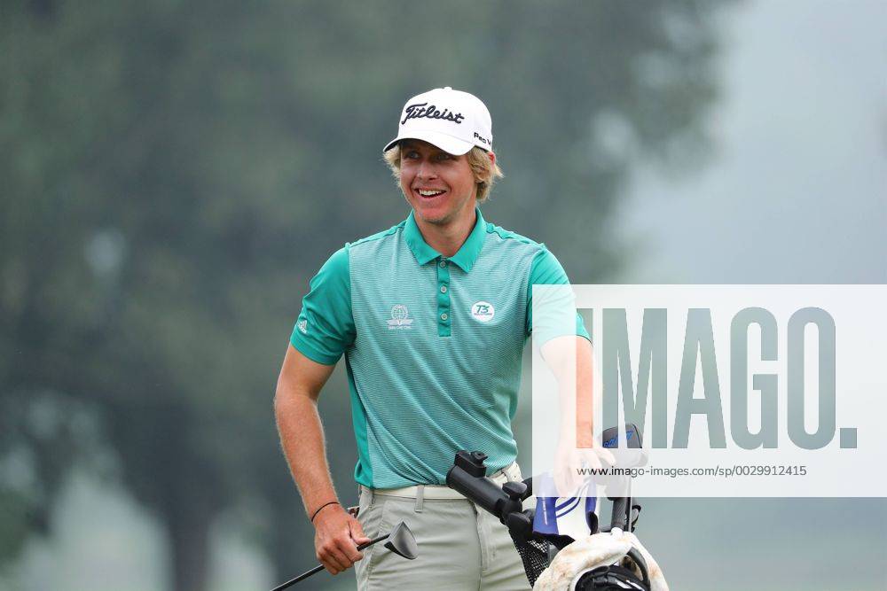 Maverick Antcliff of Australia in action during the second round of The Beijing Classic (Golf) as part of China Tour at Beijing Topwin Golf Country Club on September 15, 2017 in Beijing, China.