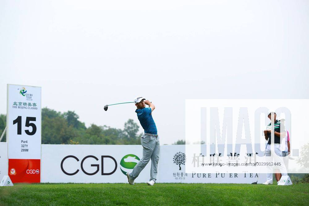 Bryden Macpherson of Australia in action during the second round of The Beijing Classic (Golf) as part of China Tour at Beijing Topwin Golf Country Club on September 15, 2017 in Beijing, China.
