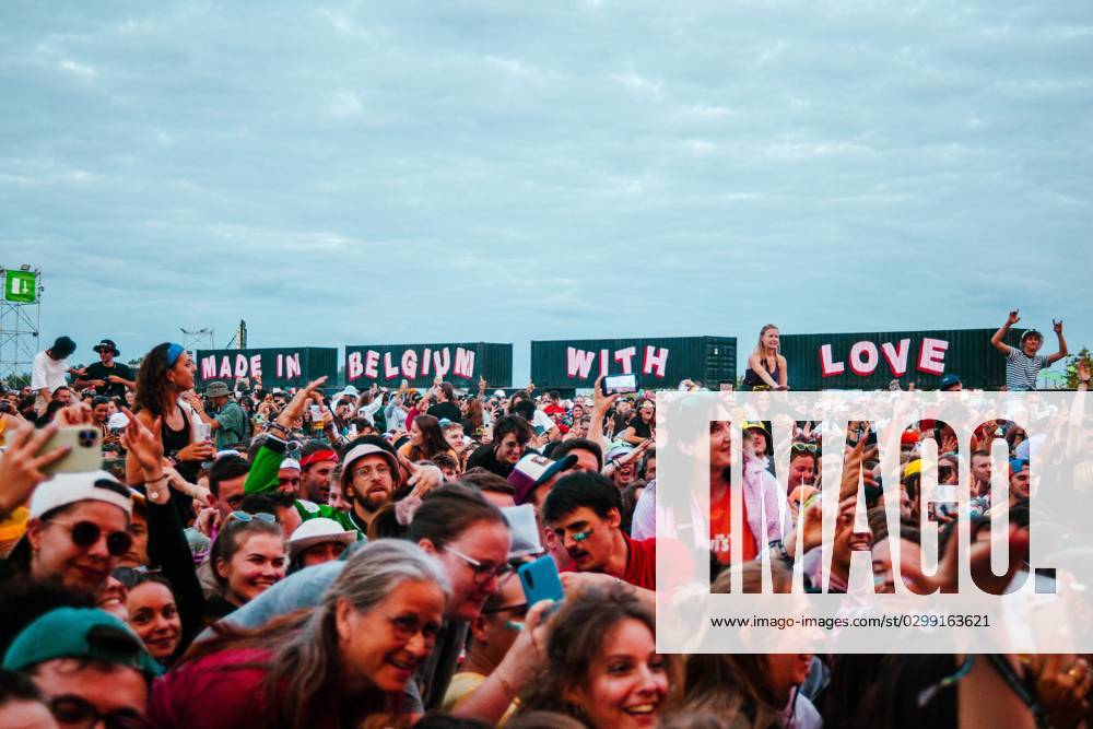 Illustration picture shows festival-goers during the second day of the 2023 edition of the Dour festival in Dour, on Thursday 13 July 2023. The festival takes place from 12 to 16 July. JUSTINxNAMUR 70575346