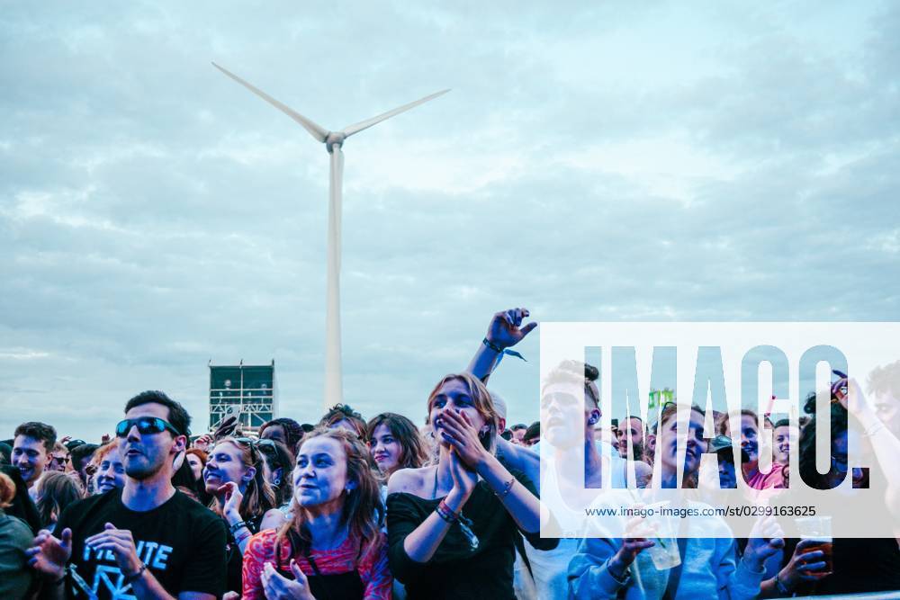 Illustration picture shows festival-goers during the second day of the 2023 edition of the Dour festival in Dour, on Thursday 13 July 2023. The festival takes place from 12 to 16 July. JUSTINxNAMUR 70575347