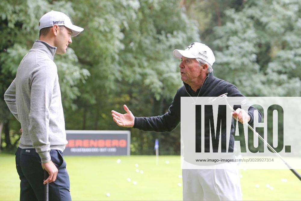 The German Major Winner and best German Golfers Martin Kaymer ger with the 81 year old 9 times Major Winner Gary Player the Golf tournament in Frankfurt Golf Club Host is The Private bank Berenberg Frankfurt at Main