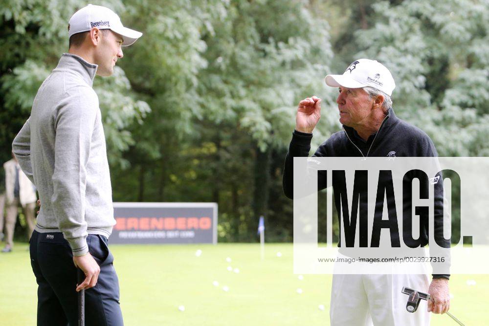 The German Major Winner and best German Golfers Martin Kaymer ger with the 81 year old 9 times Major Winner Gary Player the Golf tournament in Frankfurt Golf Club Host is The Private bank Berenberg Frankfurt at Main