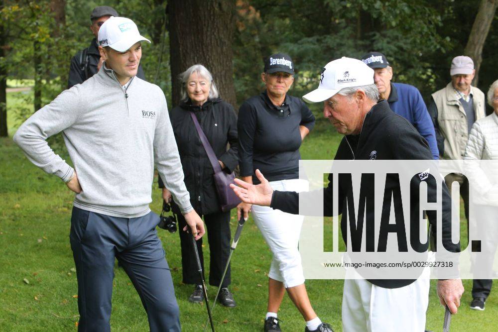 The German Major Winner and best German Golfers Martin Kaymer ger with the 81 year old 9 times Major Winner Gary Player the Golf tournament in Frankfurt Golf Club Host is The Private bank Berenberg Frankfurt at Main