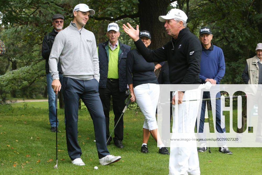 The German Major Winner and best German Golfers Martin Kaymer ger with the 81 year old 9 times Major Winner Gary Player the Golf tournament in Frankfurt Golf Club Host is The Private bank Berenberg Frankfurt at Main
