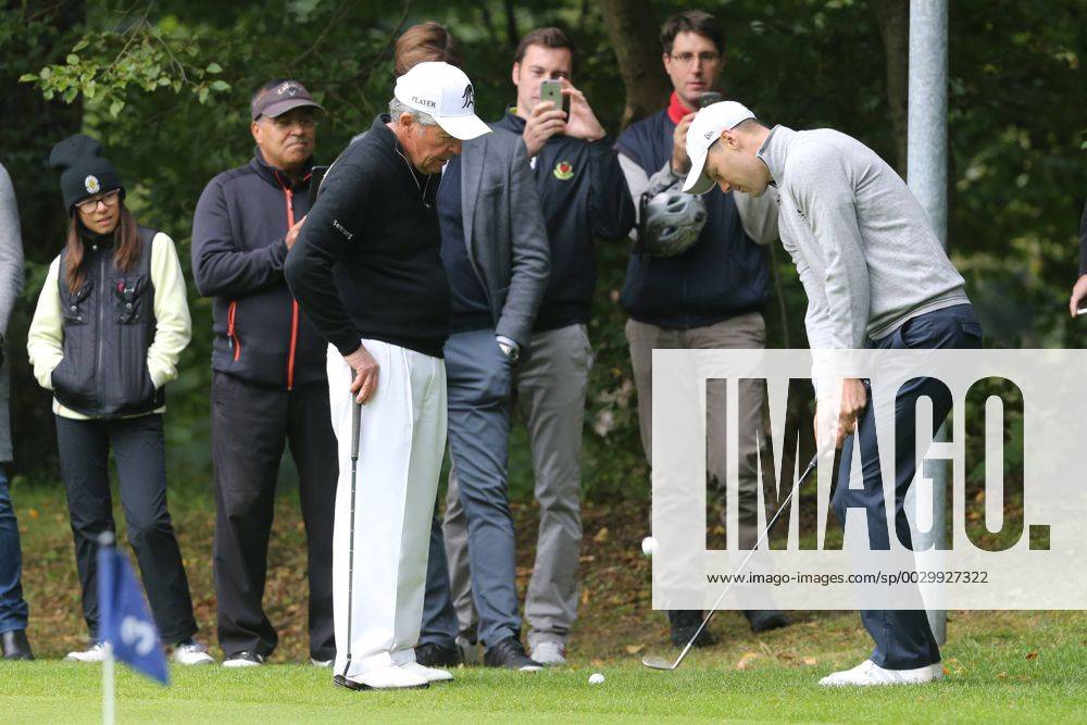The German Major Winner and best German Golfers Martin Kaymer ger with the 81 year old 9 times Major Winner Gary Player the Golf tournament in Frankfurt Golf Club Host is The Private bank Berenberg Frankfurt at Main