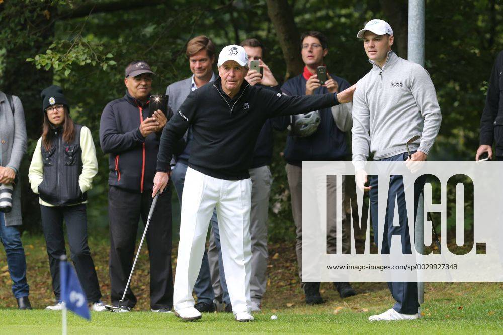 The German Major Winner and best German Golfers Martin Kaymer ger with the 81 year old 9 times Major Winner Gary Player the Golf tournament in Frankfurt Golf Club Host is The Private bank Berenberg Frankfurt at Main