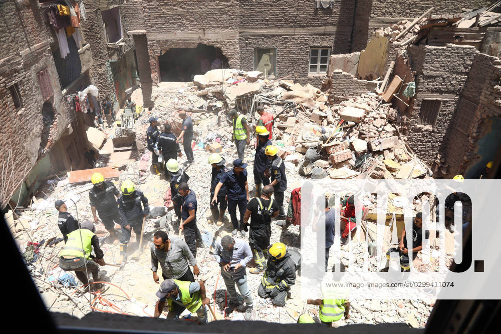 (230717) -- CAIRO, July 17, 2023 -- Rescuers work at a building collapse accident site in Cairo, Egypt, July 17, 2023. At least seven people were killed and another one was wounded on Monday after a five-story building collapsed here in the Egyptian capital. ) EGYPT-CAIRO-BUILDING COLLAPSE-AFTERMATH AhmedxGomaa