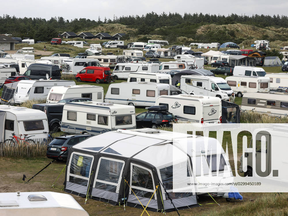 Camping Vejers, Denmark Mobile homes and caravans on a camping Vejers Denmark