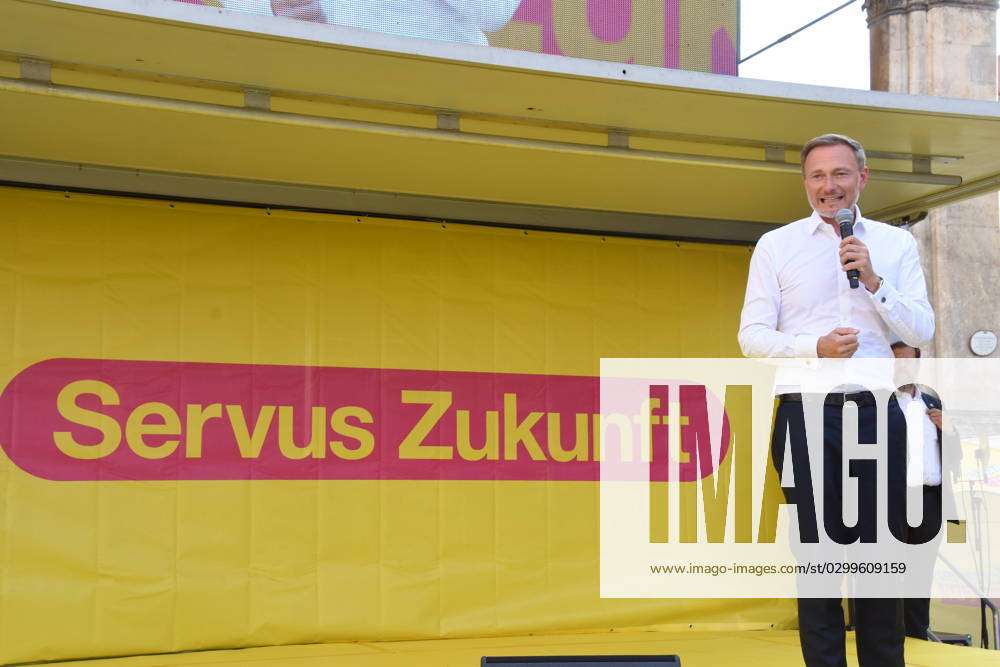 Christian Lindner MdB FDP Federal Minister of Finance Munich 19 07 2023 Odeonsplatz FDP election rally with Christian Lindner Federal Minister of Finance Munich